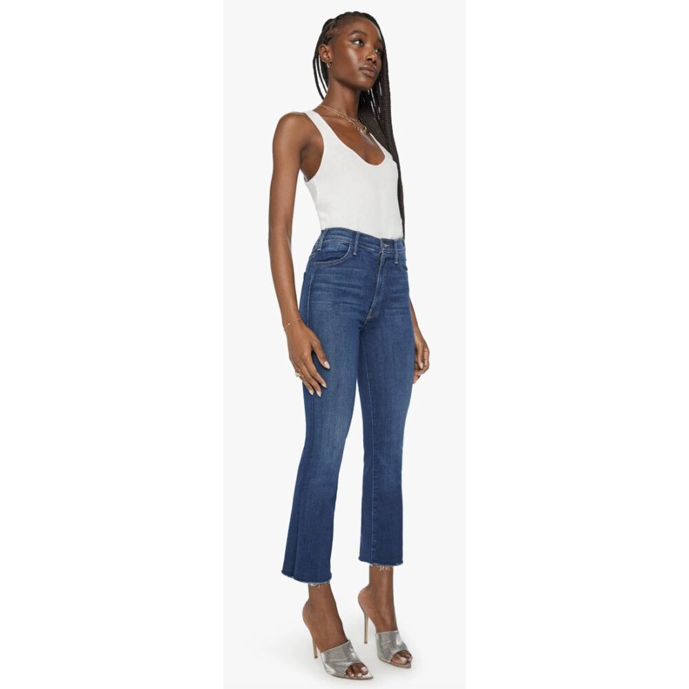 MOTHER The Hustler Ankle Fray Jeans in Home Movies - Size 25